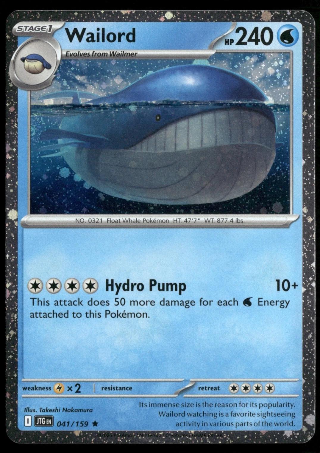 Journey Together Wailord [Cosmos-Holo] Pokémon card